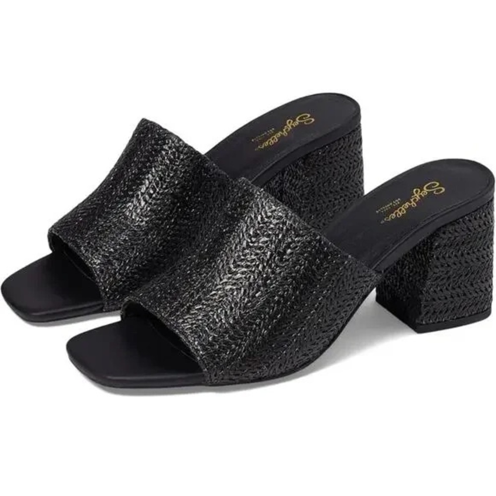 Seychelles Raffia Heeled Mules size 10